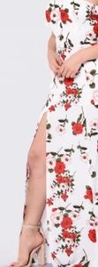 Split floral dress